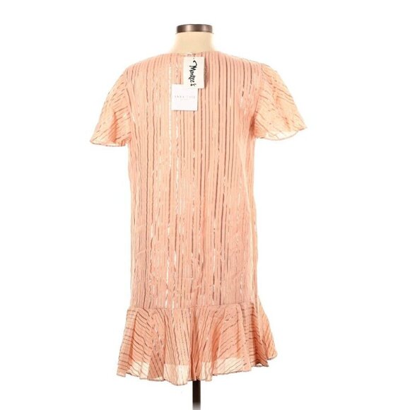 Anna Cate Dress Women S Veronica Metallic Peach Rose Gold Mini Dress - Picture 3 of 10